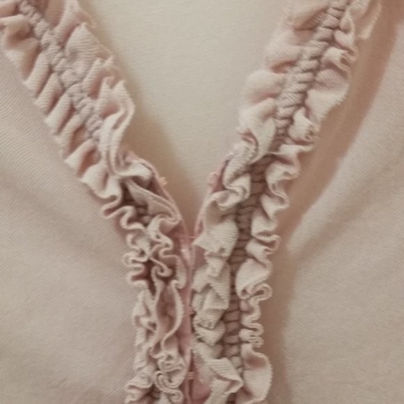 Guess Pink Mesh Blouse -- ruffles and long sleeves - Picture 2 of 5